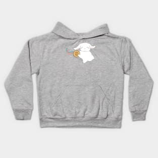 Tamborine Holland Lop White Rabbit | Bunniesmee Kids Hoodie